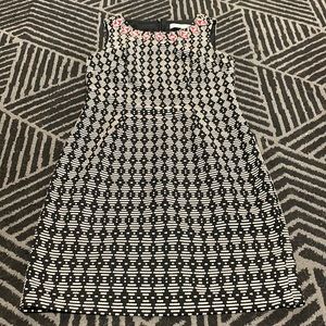 Elegant Black and White Patterned Dress